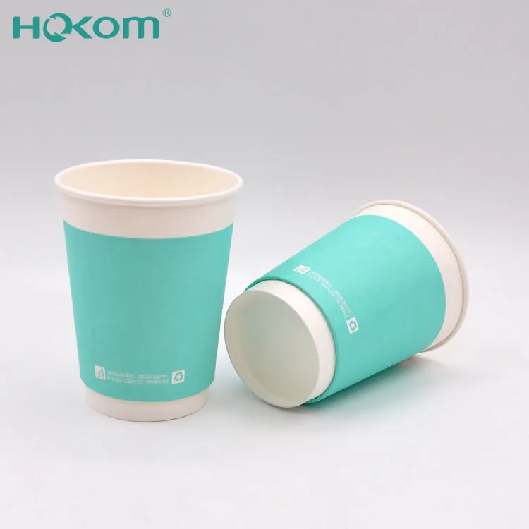 16oz 500 ml Double Wall Paper Cup Wholesaler Eco - Friendly Take Away Custom Logo Pay Cup Disponable Coffee Cup