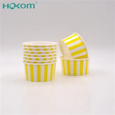 100 ml 150 ml 500 ml Ice Cream Paper Cup Custom Printed 4oz 5oz 8oz Disponible Paper Ice Cream Cups With Lock